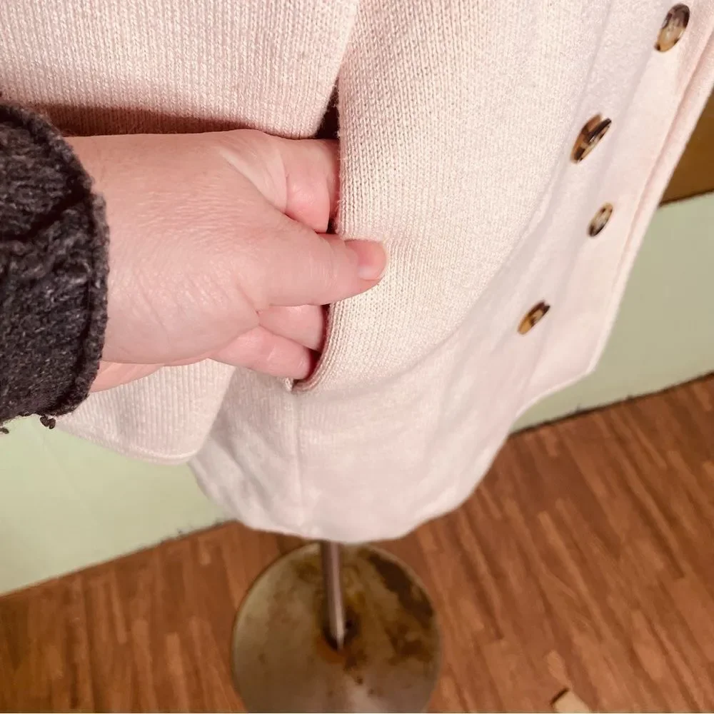 J.CREW Collection Wool Blend Oversized Double Breasted Sweater Coat Small J6333 - Picture 3 of 9